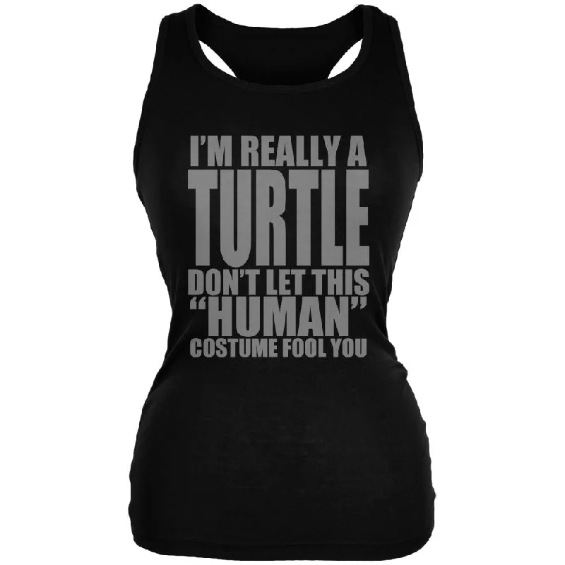 Halloween Human Turtle Costume Juniors Soft Tank Top summer tank top