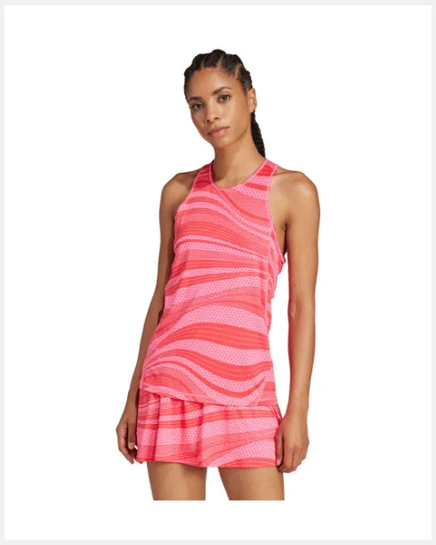 Adidas Club Graphic Tank Pink bronze tank top