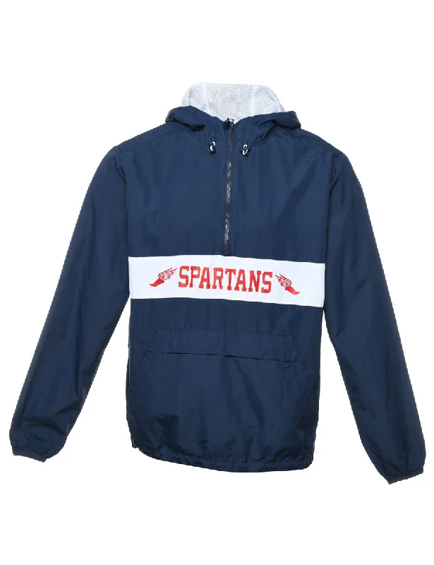 Spartans Quarter-Zip Navy & Red Nylon Jacket - XL Rayon Fabric Velvet Fabric Corduroy Fabric Spartans Quarter-Zip Navy & Red Nylon Jacket - XL Rayon Fabric Velvet Fabric Corduroy Fabric