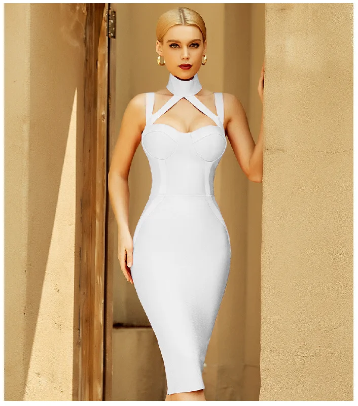 Sexy Annual Party Evening Dress With Red Suspenders Was Thin