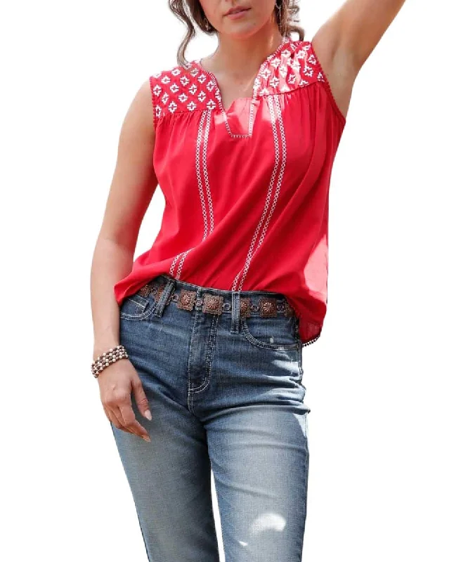 Women's Cruel Girl Crotchet Tank Top soft pink tank