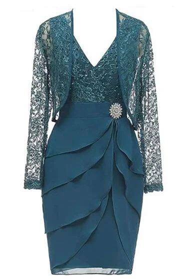 Lace Ruffle Teal Mother of Bride Dress with Jacket Fleece Jacket Down Jacket Feather Jacket Lace Ruffle Teal Mother of Bride Dress with Jacket Fleece Jacket Down Jacket Feather Jacket