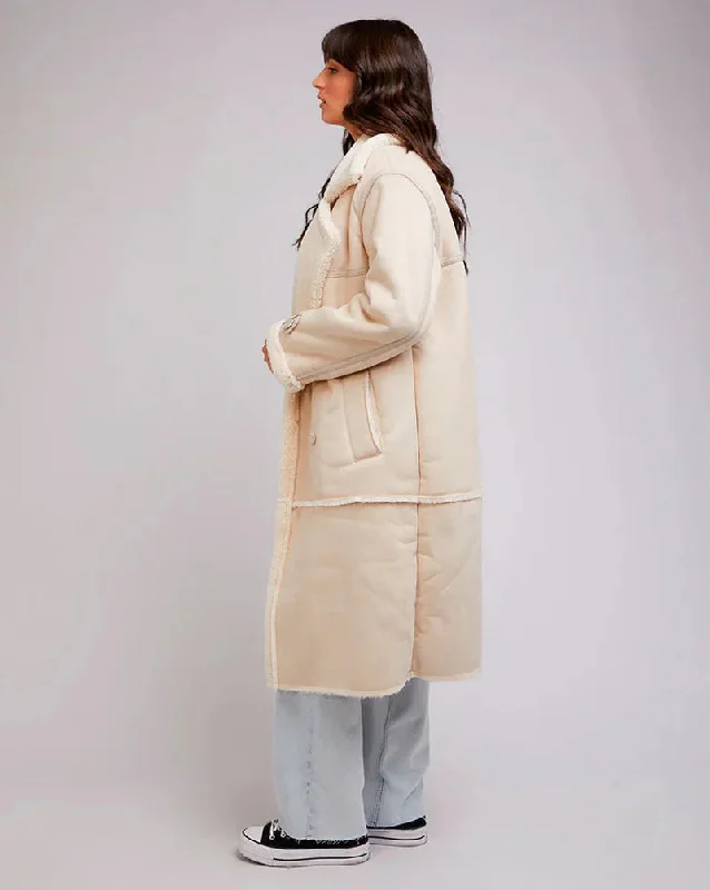 Mia Sherpa Coat - Natural