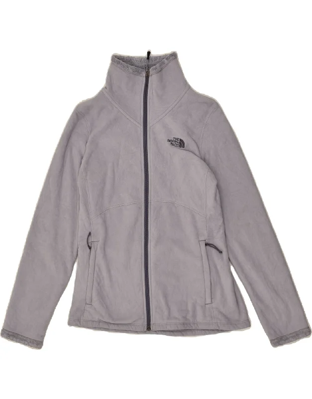 THE NORTH FACE Womens Fleece Jacket UK 12 Medium Grey Polyester