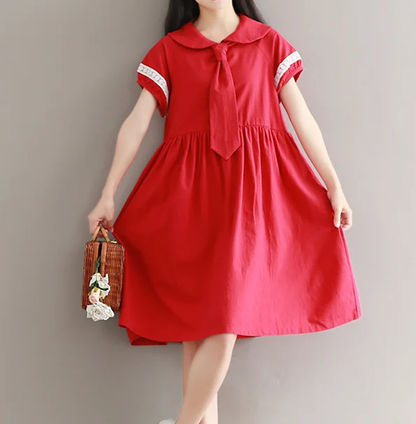 Cute tie red dress yv42377