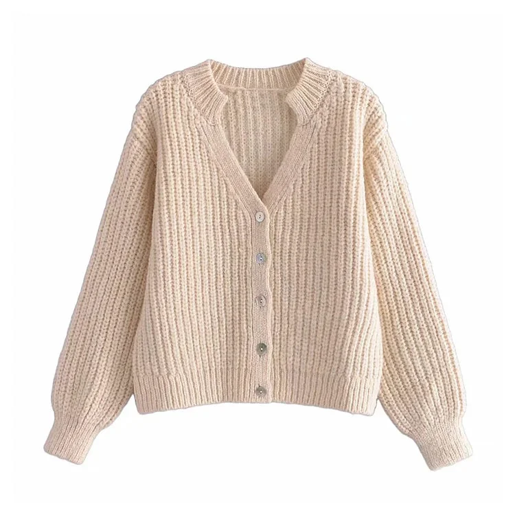 Lazy style leisure temperament loose knit cardigan sweater coat  7365