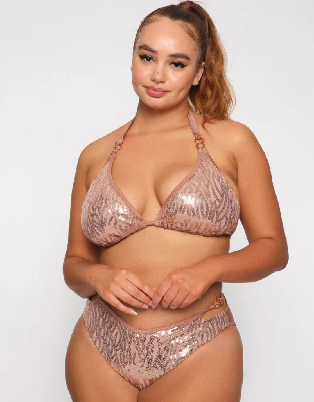Ann Summers Suncity Bikini Top Gold Frilly bikini top, Fun, Feminine, Trendy