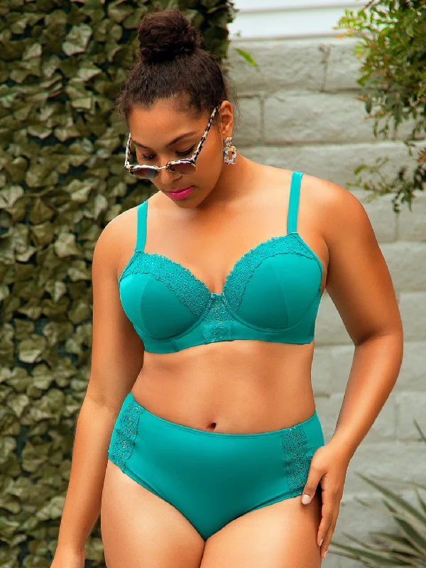 Brigitte Demi Bikini Top - Dark Mint - S8201 Deep plunge bikini, Sexy, Trendy, Comfortable Brigitte Demi Bikini Top - Dark Mint - S8201 Deep plunge bikini, Sexy, Trendy, Comfortable