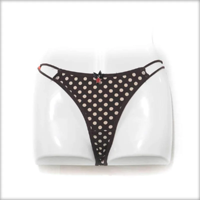 Brown & Fawn Polka Dotted Bikini Panty Strappy bikini, Sexy, Trendy, Comfortable