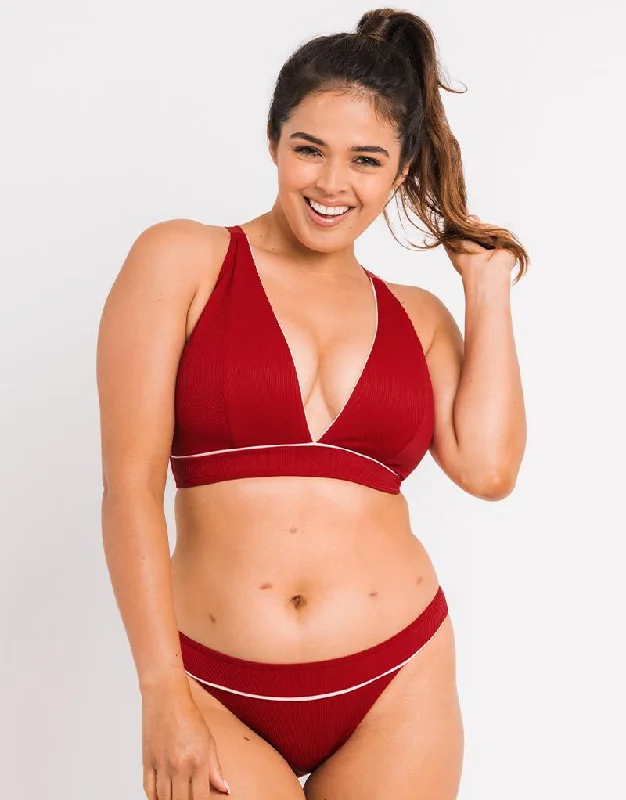 Curvy Kate Poolside Non Wired Triangle Bikini Top Pink/Red Velvet bikini, Luxurious, Comfortable, Trendy Curvy Kate Poolside Non Wired Triangle Bikini Top Pink/Red Velvet bikini, Luxurious, Comfortable, Trendy