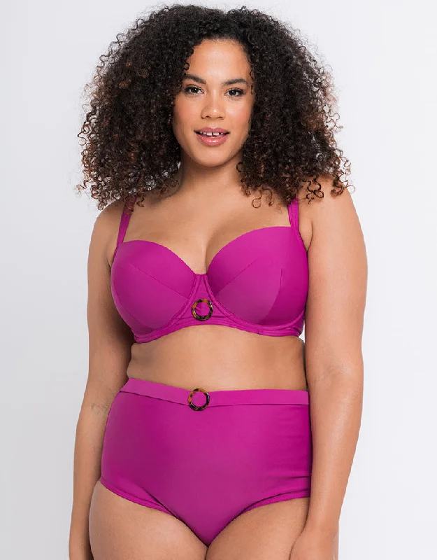 Curvy Kate Retro Sun Padded Balcony Bikini Top Orchid V-neck bikini, Sexy, Trendy, Comfortable Curvy Kate Retro Sun Padded Balcony Bikini Top Orchid V-neck bikini, Sexy, Trendy, Comfortable