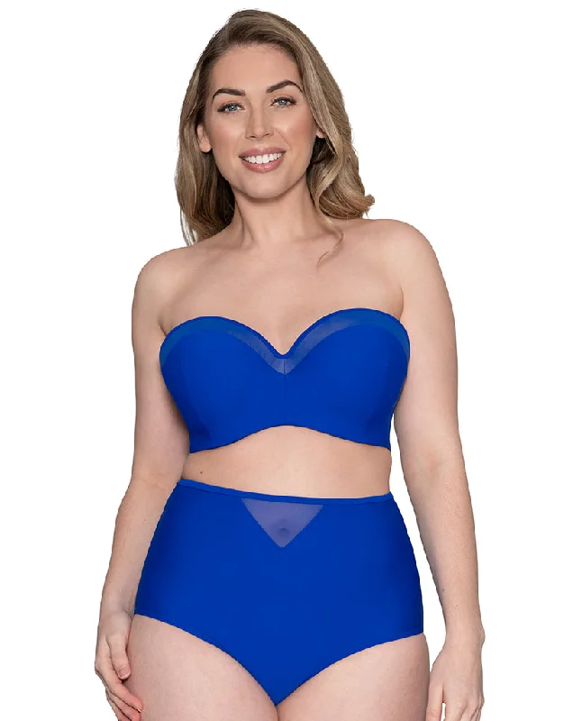 Curvy Kate Sheer Class Bandeau Bikini Top Cobalt Triangle bikini, Simple, Sexy, Comfortable Curvy Kate Sheer Class Bandeau Bikini Top Cobalt Triangle bikini, Simple, Sexy, Comfortable