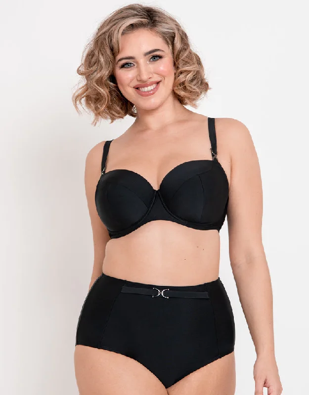 Flirtelle Verona Beach Padded Balcony Bikini Top Black High cut bikini, Sexy, Trendy, Vintage Flirtelle Verona Beach Padded Balcony Bikini Top Black High cut bikini, Sexy, Trendy, Vintage