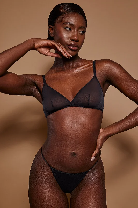 Soft Mesh String Bikini in Black Bikini with spaghetti straps, Sexy, Chic, Comfortable Soft Mesh String Bikini in Black Bikini with spaghetti straps, Sexy, Chic, Comfortable
