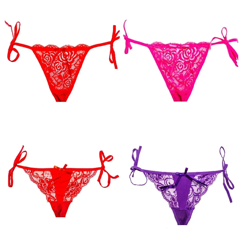 Pack Of 2 Rope Panties - Bikini Style Panties Solid color bikini set, Sleek, Trendy, Comfortable Pack Of 2 Rope Panties - Bikini Style Panties Solid color bikini set, Sleek, Trendy, Comfortable