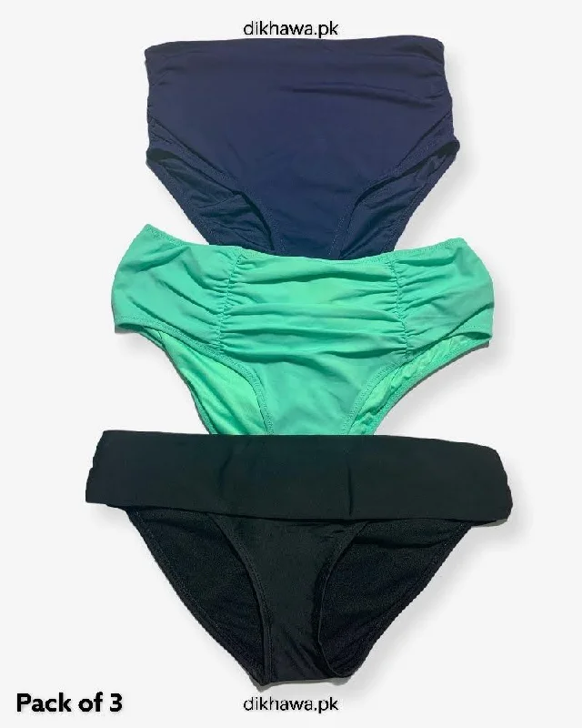 Pack of 3 Imported Stocklot Branded Jersey Panty Bikini Style Sexy Thong Panty Floral print swimsuit, Feminine, Beachwear, Trendy Pack of 3 Imported Stocklot Branded Jersey Panty Bikini Style Sexy Thong Panty Floral print swimsuit, Feminine, Beachwear, Trendy