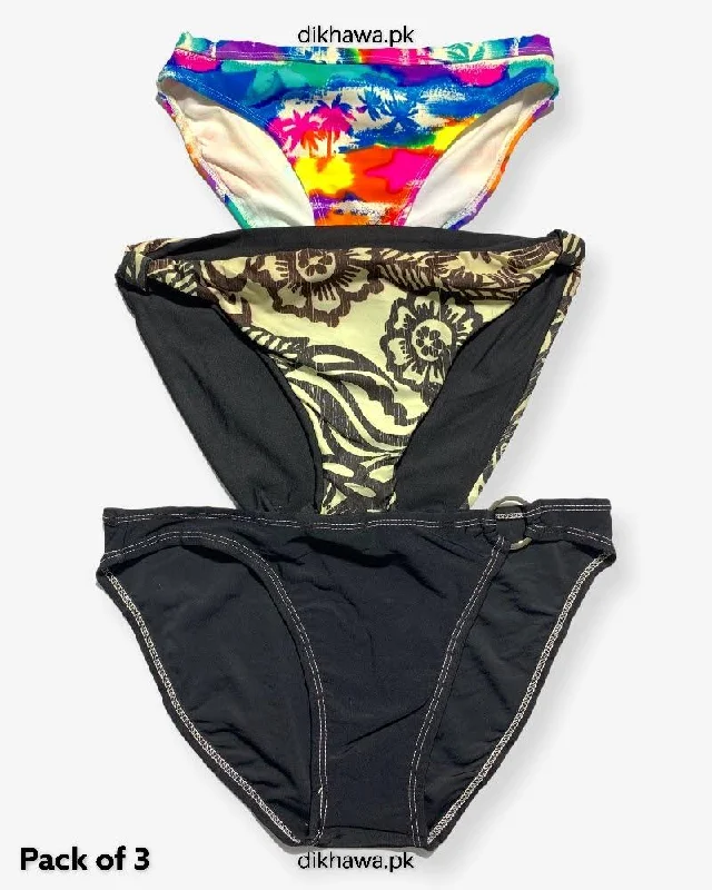 Pack of 3 Imported Stocklot Branded Jersey Panty Bikini Style Sexy Thong Panty Floral print bikini, Feminine, Fun, Trendy Pack of 3 Imported Stocklot Branded Jersey Panty Bikini Style Sexy Thong Panty Floral print bikini, Feminine, Fun, Trendy