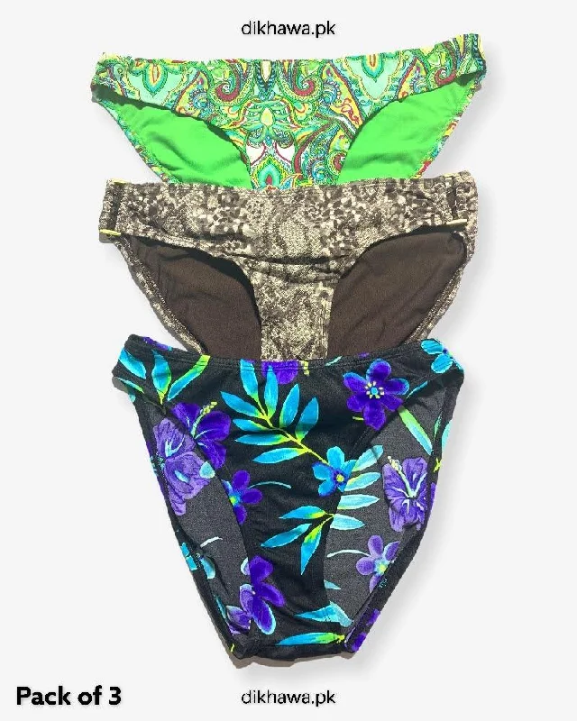 Pack of 3 Imported Stocklot Branded Jersey Panty Bikini Style Sexy Thong Panty Front knot bikini, Sexy, Chic, Trendy Pack of 3 Imported Stocklot Branded Jersey Panty Bikini Style Sexy Thong Panty Front knot bikini, Sexy, Chic, Trendy