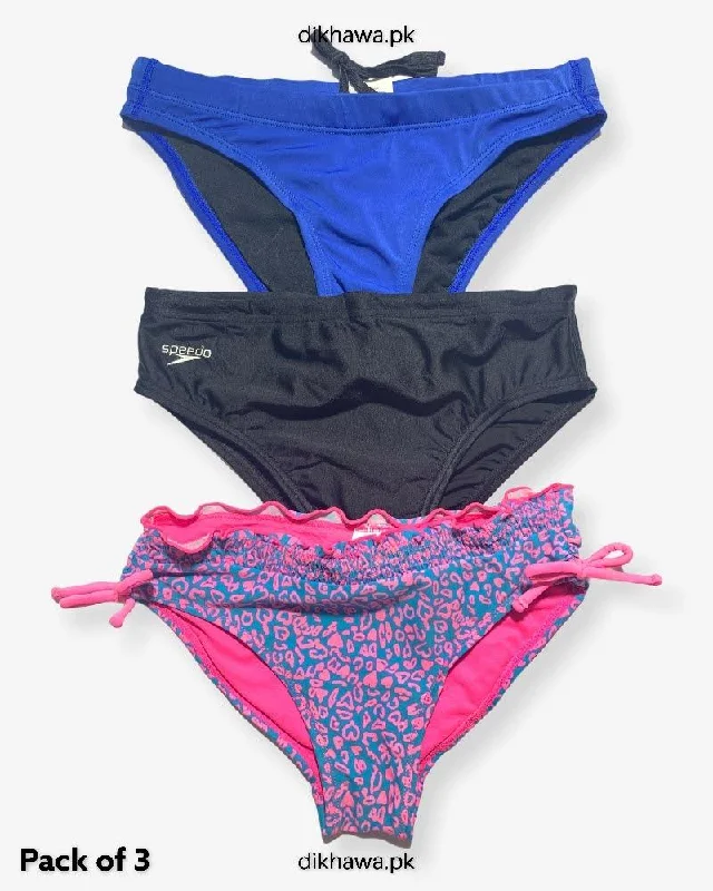 Pack of 3 Imported Stocklot Branded Jersey Panty Bikini Style Sexy Thong Panty Full coverage bikini set, Modest, Comfortable, Stylish Pack of 3 Imported Stocklot Branded Jersey Panty Bikini Style Sexy Thong Panty Full coverage bikini set, Modest, Comfortable, Stylish