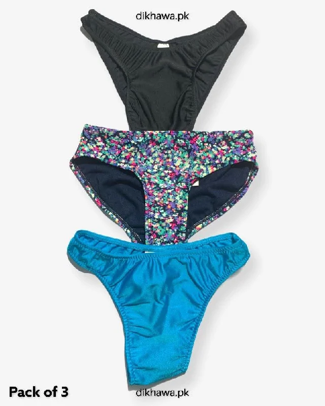 Pack of 3 Imported Stocklot Branded Net Panty Bikini Style Sexy Thong Panty Full-coverage bikini, Modest, Comfortable, Sexy Pack of 3 Imported Stocklot Branded Net Panty Bikini Style Sexy Thong Panty Full-coverage bikini, Modest, Comfortable, Sexy