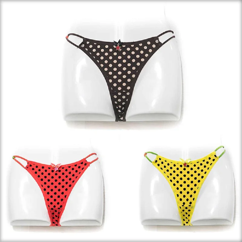 Pack Of 3 Polka Dotted Bikini Panty Skirted bikini, Feminine, Sexy, Trendy