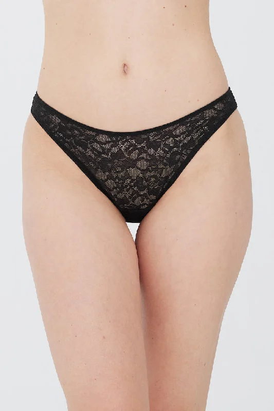 Paradise High Cut Bikini Panty - Black Retro style bikini, Vintage, Chic, Sexy