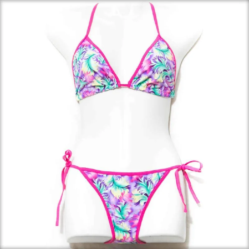 Pink Beauty Bikini Set Side-tie bikini, Adjustable, Trendy, Comfortable