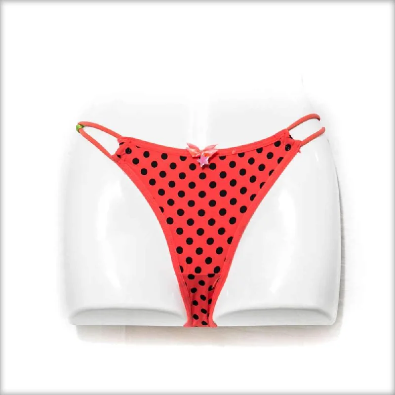 Red & Black Polka Dotted Bikini Panty Shiny metallic bikini, Glamorous, Trendy, Sexy Red & Black Polka Dotted Bikini Panty Shiny metallic bikini, Glamorous, Trendy, Sexy