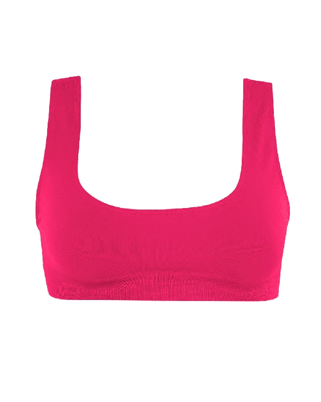SERENE Bikini Bra Top | Fuchsia Bikini with padding, Supportive, Sexy, Comfortable
