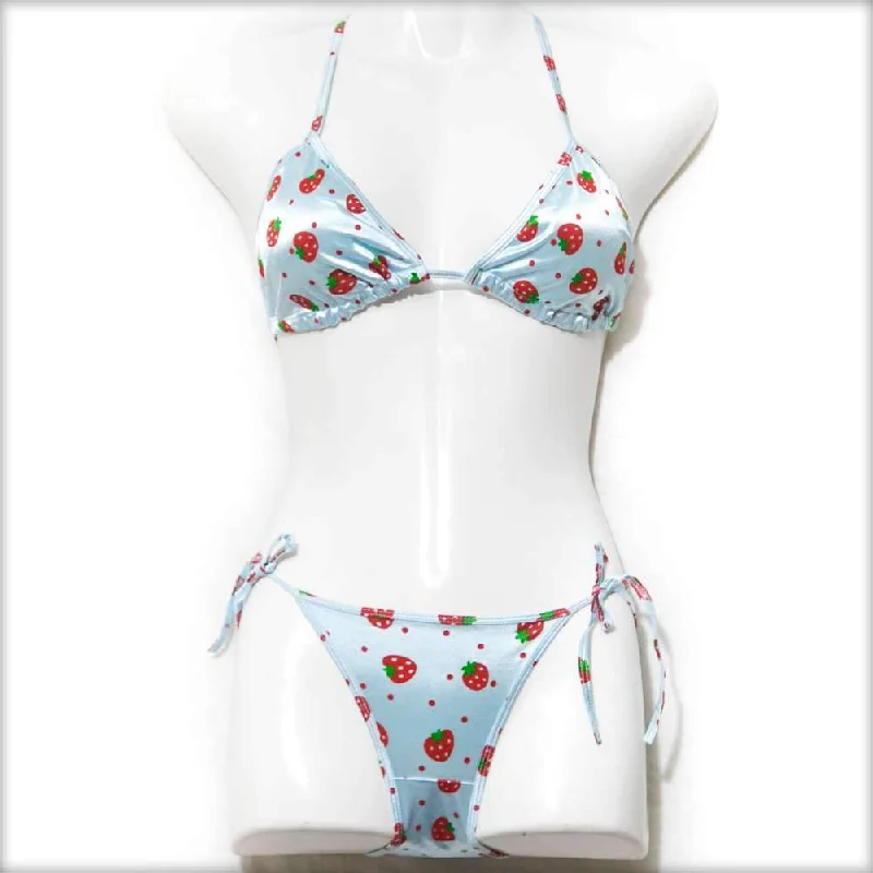 Strawberry Sky Blue Bikini Set Sexy bikini, Summer wear, Fashionable, Comfortable