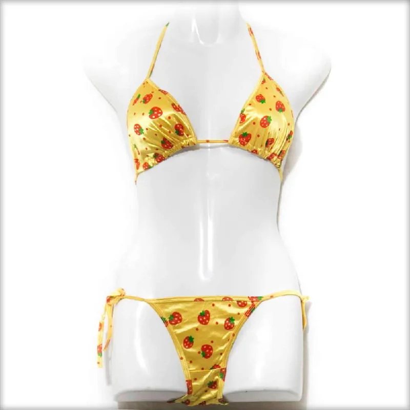 Strawberry Yellow Bikini Set Sequin bikini, Glamorous, Sexy, Fashionable