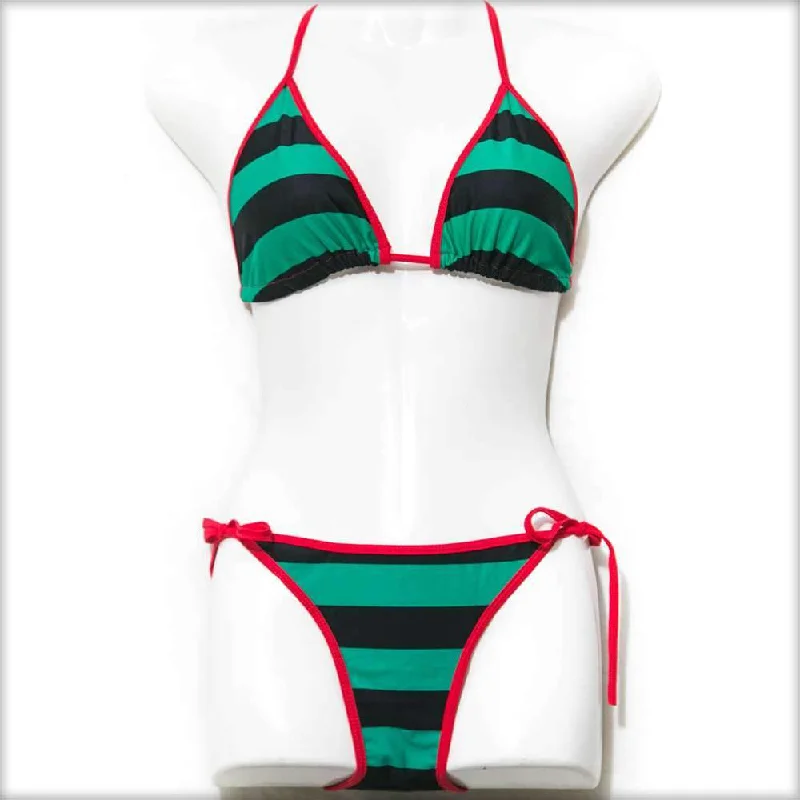 Stripes Triangle Bikini Set Seamless bikini, Smooth, Comfortable, Sleek