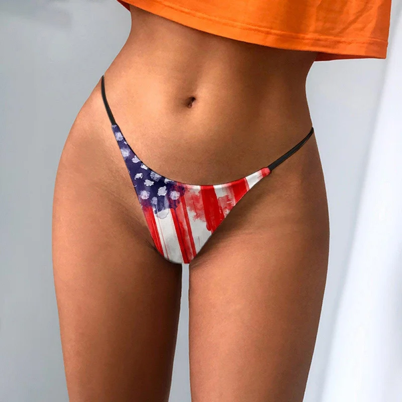 USA Flag Bikini Thong Crochet one-piece, Boho, Sexy, Comfortable