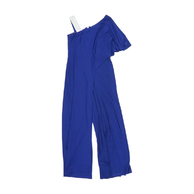 Blue Solid Jumpsuit Relaxed fit jumpsuit, Casual style, Comfortable, Trendy