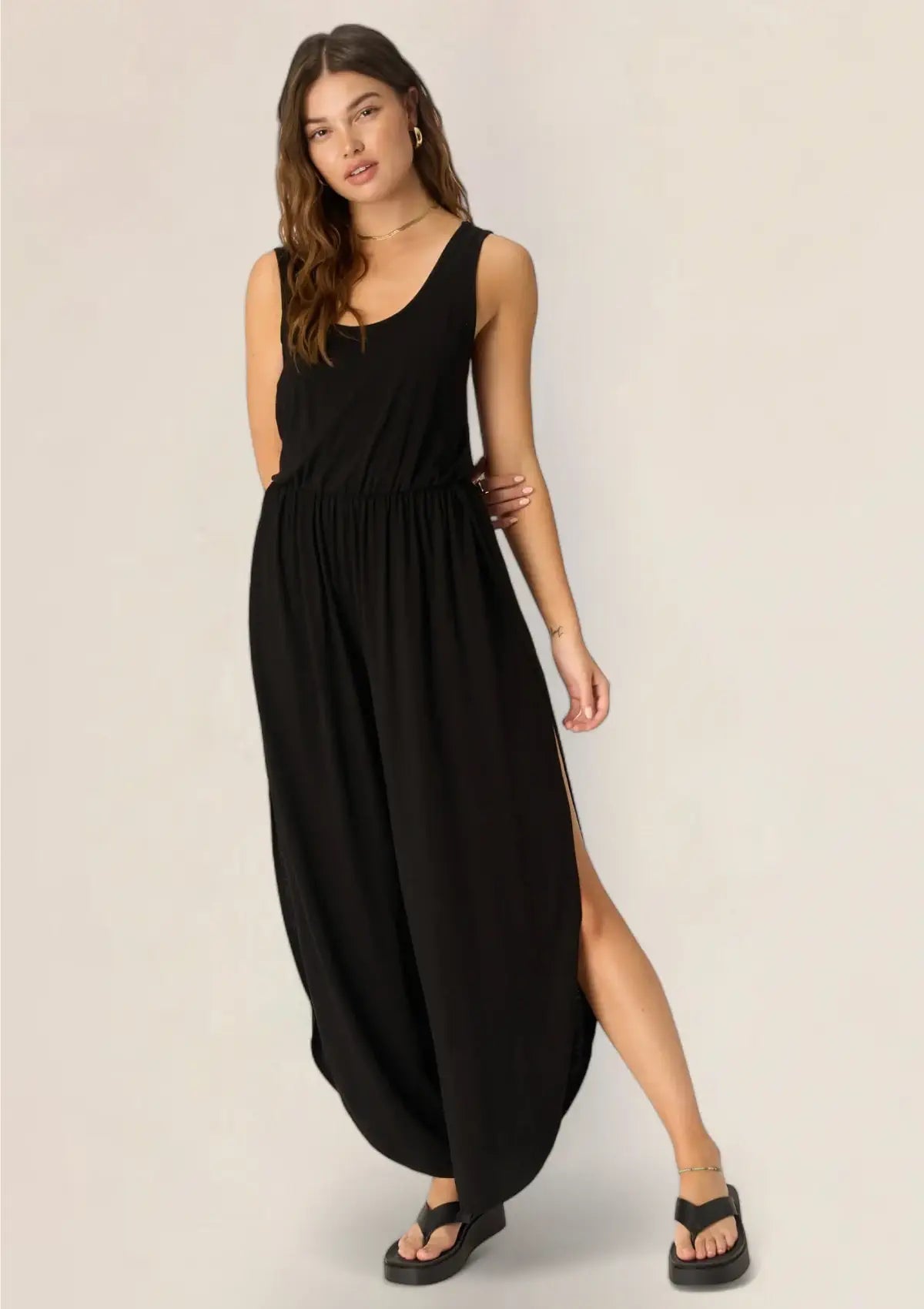Do It Again Scoop Neck Jumpsuit - Black Tailored jumpsuit, Sleek, Professional, Business casual Do It Again Scoop Neck Jumpsuit - Black Tailored jumpsuit, Sleek, Professional, Business casual