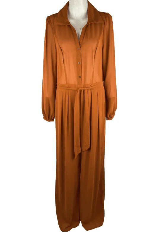 Fashion Nova women's cognac jumpsuit size XL Fit and flare jumpsuit, Elegant, Trendy, Feminine Fashion Nova women's cognac jumpsuit size XL Fit and flare jumpsuit, Elegant, Trendy, Feminine