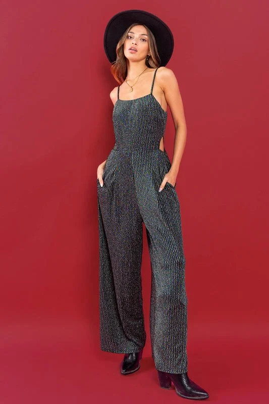 GREEN STRIPE SIDE CUT-OUT DETAILED JUMPSUIT BIU60978 Back tie jumpsuit, Feminine, Trendy, Chic GREEN STRIPE SIDE CUT-OUT DETAILED JUMPSUIT BIU60978 Back tie jumpsuit, Feminine, Trendy, Chic