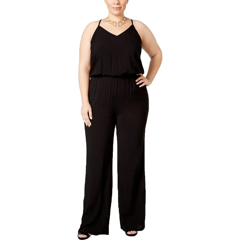 INC Black Sleeveless Wide Leg Blouson Jumpsuit Plus Size Animal print jumpsuit, Bold pattern, Fashion statement, Unique INC Black Sleeveless Wide Leg Blouson Jumpsuit Plus Size Animal print jumpsuit, Bold pattern, Fashion statement, Unique