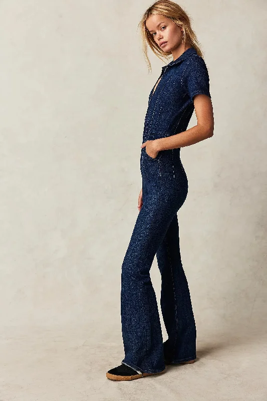 Free People Jayde Flare Jumpsuit in Night Sky One-piece jumpsuit, Comfortable, Trendy, Workwear Free People Jayde Flare Jumpsuit in Night Sky One-piece jumpsuit, Comfortable, Trendy, Workwear