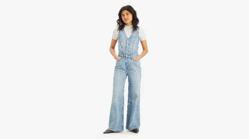Levi's® Women's Denim Wide-Leg Jumpsuit Jumpsuit for work, Professional wear, Business casual, Stylish Levi's® Women's Denim Wide-Leg Jumpsuit Jumpsuit for work, Professional wear, Business casual, Stylish
