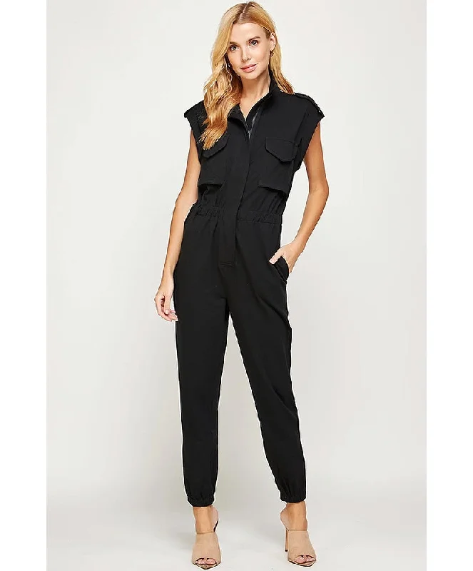 Ellison Mock Neck Sleeveless Jogger Jumpsuit Off-shoulder jumpsuit, Night out, Chic, Women’s fashion Ellison Mock Neck Sleeveless Jogger Jumpsuit Off-shoulder jumpsuit, Night out, Chic, Women’s fashion
