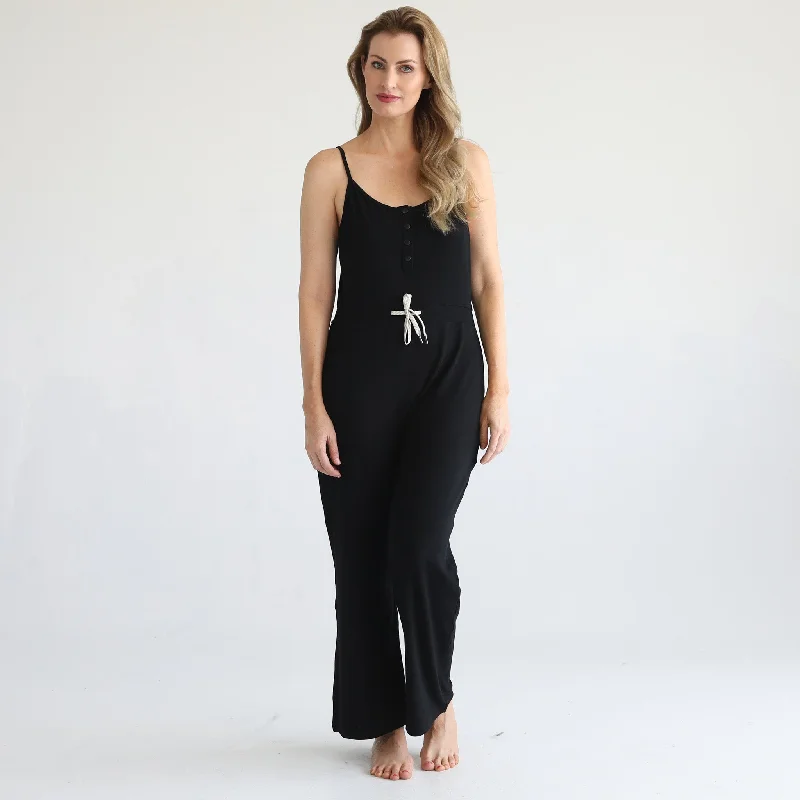 Scarlett Nursing Friendly Cami Jumpsuit (Noir) A-line jumpsuit, Flattering cut, Comfortable, Stylish Scarlett Nursing Friendly Cami Jumpsuit (Noir) A-line jumpsuit, Flattering cut, Comfortable, Stylish