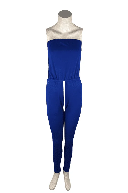 SJL Apparel women's blue and white tube jumpsuit size M One-shoulder jumpsuit, Sexy, Fashionable, Night out SJL Apparel women's blue and white tube jumpsuit size M One-shoulder jumpsuit, Sexy, Fashionable, Night out