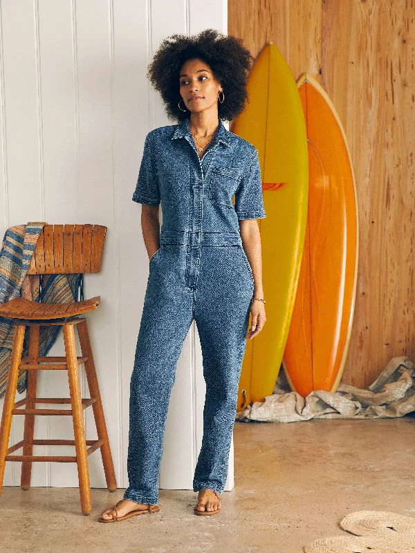 Stretch Terry Blythe Jumpsuit - Riverton White jumpsuit, Chic, Elegant, Summer wear