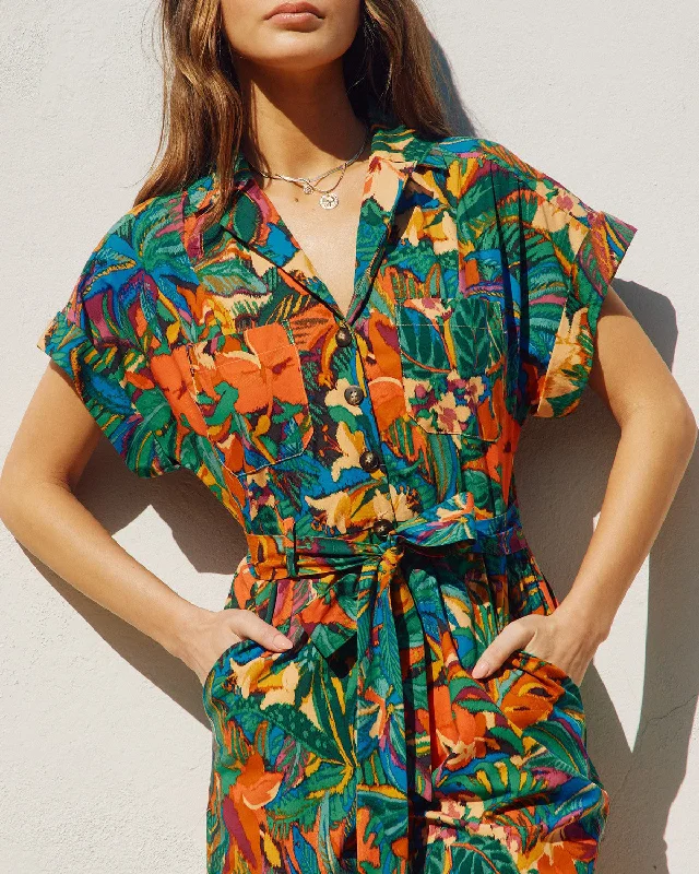 Sunny Serenity Button Front Jumpsuit Vintage jumpsuit, Retro style, Trendy, Fashionable Sunny Serenity Button Front Jumpsuit Vintage jumpsuit, Retro style, Trendy, Fashionable